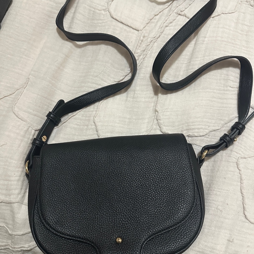 Black Leather Crossbody Bag